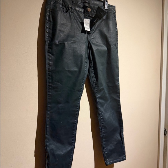 White House Black Market Dark Green Skinny Leg Pants - Picture 6 of 15